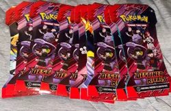 Pokemon TCG Destined Rivals Sleeved Booster Packs Sealed 10 sleeved Pack Lot S&V - Image 1