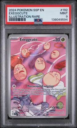 2024 POKEMON SSP EN-SURGING SPARKS ILLUSTRATION RARE #192 EXEGGCUTE PSA 9 - Image 2