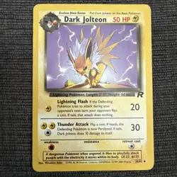Dark Jolteon 38/82 Regular Uncommon 2000 Team Rocket Pokemon TCG Non-Holo - Image 1