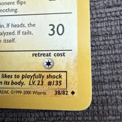 Dark Jolteon 38/82 Regular Uncommon 2000 Team Rocket Pokemon TCG Non-Holo - Image 4