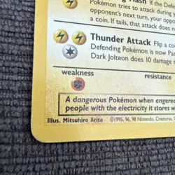Dark Jolteon 38/82 Regular Uncommon 2000 Team Rocket Pokemon TCG Non-Holo - Image 5