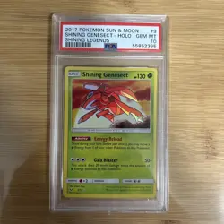 2017 POKEMON SUN & MOON SHINING LEGENDS #9 SHINING GENESECT-HOLO PSA 10 - Image 1