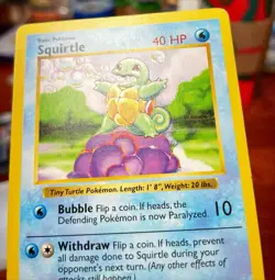VLP 🔥 1999-2000 Pokemon Base Set - Squirtle Shadowless 63/102 WOTC Vintage - Image 4