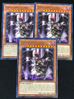YUGIOH DARKLORD IXCHEL MAGO-EN106 1ST RARE X3 (NM) - Image 1