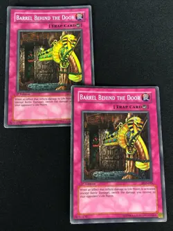 YUGIOH BARREL BEHIND THE DOOR PGD-095 1ST SUPER X2 (MP) - Image 1