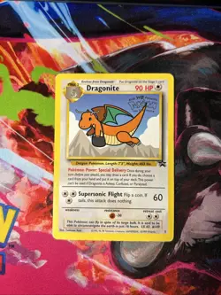 Pokemon TCG Dragonite 5 Black Star Promo Card WB First Movie 1999 - Image 1