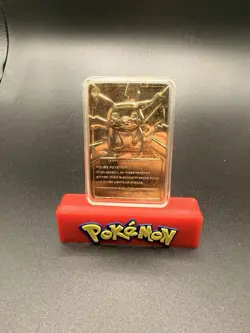 1999 Burger King Pokemon Pikachu Trading Card Gold Plated 23K Nintendo Burger🔥 - Image 1