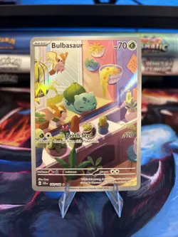 Pokemon TCG Bulbasaur Stellar Crown Illustration Card 143/142 - Image 1