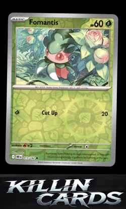 Reverse Holofoil Fomantis 013/182 Pokemon Common SV10: Destined Rivals Card NM - Image 1