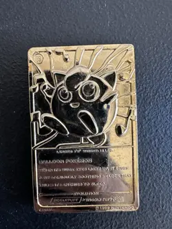 Jigglypuff 1999 Pokemon 23K Gold Plated Burger King Nintendo Trading Card - Image 2