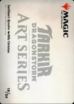 Sarkhan's Resolve Art Card (18/54) (Gold-Stamped) Art Series: Tarkir:Dragonstorm - Image 2