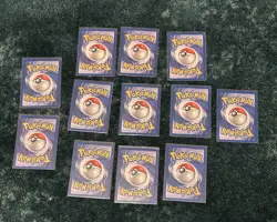 Pokemon TCG Lot Of 12 Vintage Team Rocket Common Cards Squirtle Dark Kadabra - Image 2