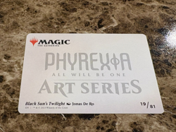 BLACK SUN'S TWILIGHT Magic MTG Phyrexia All Will Be One Art Series Gold Stamped - Image 2
