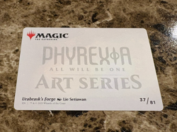 URABRASK'S FORGE Magic MTG Phyrexia All Will Be One Art Series Gold - Image 2