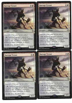 Barrage Tyrant x4 7/10 LP- Magic M:tG Battle for Zendikar RBFZBT-01 - Image 1