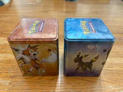 2 Pokemon TCG Dark & Fighting Stacking Tins- Brand New Factory Sealed Umbreon - Image 1