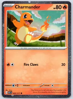 Charmander Cosmos Holo 020/217 (NM) - ME: Ascended Heroes - Pokemon TCG - Image 1