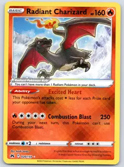 Radiant Charizard 020/159 (NM) - Crown Zenith - Radiant Rare -Pokemon TCG - Image 1