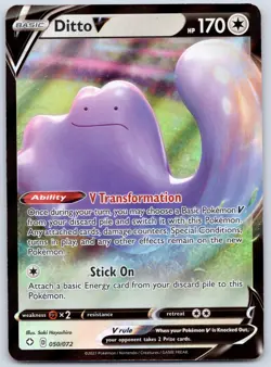 Ditto V 050/072 (NM) - Shining Fates - Ultra Rare - Pokemon TCG - Image 1