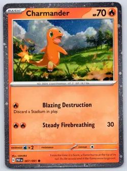 Charmander Cosmos Holo 007/091 (NM) - Paldean Fates - Pokemon TCG - Image 1