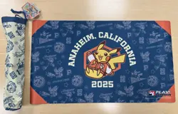 2025 Pokemon World Championships BLUE Varsity Pikachu Playmat Anaheim Worlds - Image 2