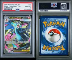 2025 Pokemon PFL EN Phantasmal Flames Ultra Rare #109 Mega Charizard X ex PSA 10 - Image 3