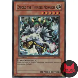 Yugioh Zaborg the Thunder Monarch AST-023 Super Rare 1st Edition MP - Image 1