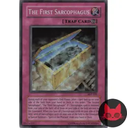 Yugioh The First Sarcophagus AST-101 Super Rare NM - Image 1