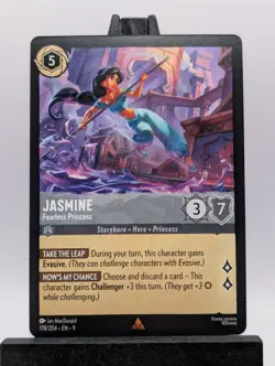 Disney Lorcana Jasmine - Fearless Princess Rare Fabled #178/204 NM - Image 1