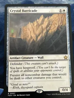 Crystal Barricade Foundations Regular NM-M Unplayed MTG 0007 - Image 1