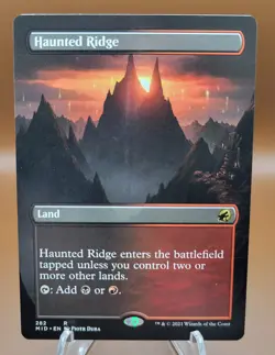 BORDERLESS Haunted Ridge x1 MTG Innistrad Midnight Hunt Near Mint NM English - Image 1