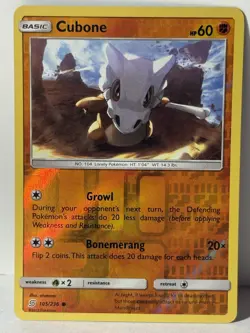 Cubone 105/236 Reverse Holo SM - Unified Minds NM Pokemon Fast Shipping - Image 1