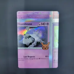 Pokemon TCG Error Miscut Houndstone 106/198 Trick Or Trade Holo Card - Image 3