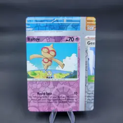 Pokemon TCG Error Miscut Card Baltoy 094/197 Reverse Holo Obsidian Flames - Image 1