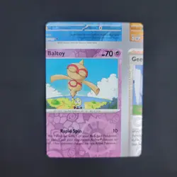 Pokemon TCG Error Miscut Card Baltoy 094/197 Reverse Holo Obsidian Flames - Image 3