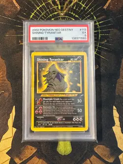 Pokemon Shining Tyranitar 113/105 Neo Destiny Vintage Holo PSA 5 - Image 1
