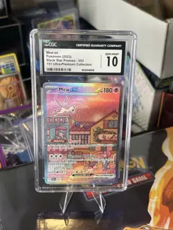 CGC Gem Mint 10 Mew ex 053 Black Star Promo Pokemon Scarlet & Violet 151 UPC - Image 1