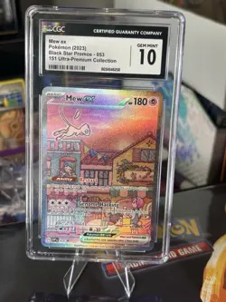 CGC Gem Mint 10 Mew ex 053 Black Star Promo Pokemon Scarlet & Violet 151 UPC - Image 2