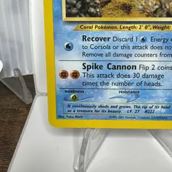 Corsola 37/75 Uncommon Neo Discovery Pokemon 2001 WOTC MP - Image 5