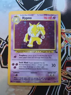 Pokemon 1999 - Hypno - 8/62 Fossil Unlimited Holo Rare - Image 1