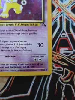 Pokemon 1999 - Hypno - 8/62 Fossil Unlimited Holo Rare - Image 5