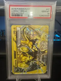 2016 POKEMON XY BREAKPOINT #47 LUXRAY BREAK PSA 10 (POP 30) - Image 1