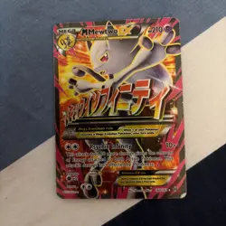 Pokemon TCG Breakthrough M Mega Mewtwo EX Full Art Holo Ultra #160/162 - Image 1
