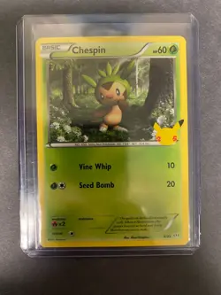 Pokemon TCG Chespin 6/25 Celebrations McDonalds Promo Near Mint (NM) - Image 1