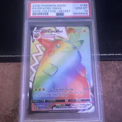 ⚡Pokemon Pikachu VMAX 188/185 Secret Rainbow Rare Vivid Voltage PSA 10⚡ - Image 1