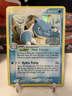 2006 Pokemon TCG Blastoise 14/100 EX Crystal Guardians Reverse Holo MP/HP (read) - Image 1