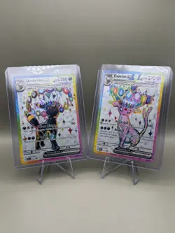 Pokemon Umbreon and Espeon Black Star Promo SVP175 SVP176 Figure Collection NM/M - Image 1