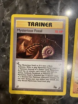 Pokemon TCG Fossil Set Kabuto And Mysterious Fossil 50/62 & 62/62 1999 - Image 3
