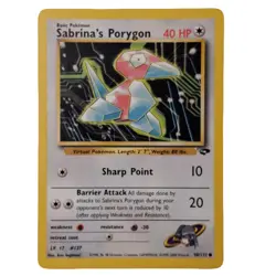 Sabrina’s Porygon 98/132 Gym Heroes Pokemon Card WOTC 2000 Non Holo - Image 1