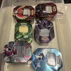 Pokemon 1995-2021 Card Lot W/Collectors Tins - 2375+ Cards Mixed - PRIVATE SALE - Image 1
